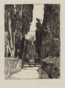 (Italian villa seen from garden) by A. Manna