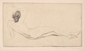 (Nude figure, prone) by Max Pollak