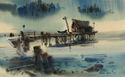 Fog Bank on Gig Harbor by Robert Earle Wood