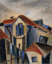 (Provincetown roofs) by Karl Knaths