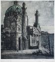 Alt Wien, Karlskirche by Max Pollak