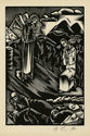 The Mount of Olives, from 10 Original Woodcuts of the New Testament by Pal C. Molnar