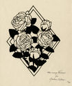 (roses in a diamond shaped frame) by Gudrun Jastrau