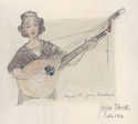 (Woman playing 13-course lute) by Jorgen Storck