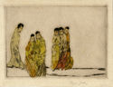 (Asian women in elaborate robes) by Elyse Ashe Lord