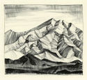 Mountain, First lithograph by Richard Day