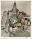 Krumau (Krumlov Castle, Czechoslovakia) by Max Pollak