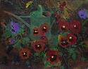 (Pansies and watering can) by Marguerite Frey-Surbek