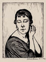 (Woman Putting on an Earring) by Albert Larsen