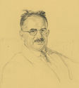 Portrait: Dr. Leon Kolb (preliminary sketch) by Max Pollak