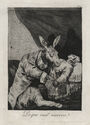 De que mal morira? - pl. 40 from Caprichos (What illness will he die from?) by Francisco Goya