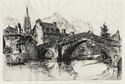 Le Pont Notre Dame, Mende by John Taylor Arms