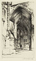 French Lace a.k.a. The West Portal of the Church of Notre Dame, Villefranche-en-Rouerque, Aveyron by John Taylor Arms