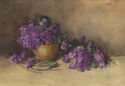 (Still Life with Violets) by Mary E. Hart