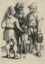 Three Peasants in Conversation (after Durer) by Charles Amand-Durand