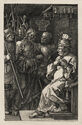 Christ Before Caiaphas (after Durer; Pl. 4, the Engraved Passion) by Charles Amand-Durand