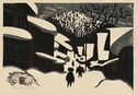 Winter in Aizu (three figures) by Kiyoshi Saito