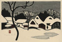 Winter in Aizu (one figure) by Kiyoshi Saito