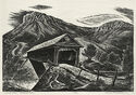 Covered Bridge - OByrnes Ferry (a.k.a. - Near Columbia) by Charles Frederick Surendorf