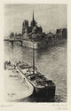 (View of the apse of Notre Dame from the Seine) by Unidentified