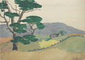 (Rural landscape with tree) by Betty Bierne Parsons
