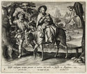 The Flight into Egypt (after Maarten de Vos); Plate 8 of a series of 51 engravings for: The Life, Passion and Resurrection of Jesus Christ by Jean Baptiste Barbé