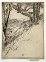 (Landscape - trees along path) by William Hancock Wilke