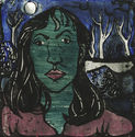 (Portrait of Woman at Night) by Unidentified