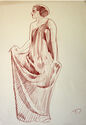 (Draped Standing Figure-Head Turned Left) by George William Eggers