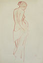 (Draped Nude, backview turned to her right) by George William Eggers