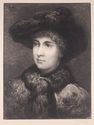 Girl’s Head with Plumed Hat, after Lippincott by James David Smillie