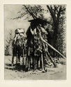 Indian Acorn Store Houses - Yosemite by William Seltzer Rice