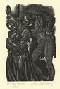 (Man Looking Over Womans Shoulder) by Fritz Eichenberg