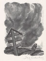 (Brewing Storm and Gravestone)(Brothers Karamazov) by Fritz Eichenberg