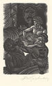 (The Romans) illustration for Tales of Edgar Allan Poe by Fritz Eichenberg