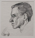 Untitled (Sketch of Mans Profile) by Janis Karlis Sternbergs