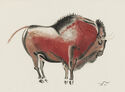 (Cave Paintings - Altamira Bison with ridged back) by John William Winkler