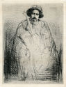 J. Becquet, Sculptor (The Fiddler)  plate 8 from A Series of Sixteen Etchings of Scenes on the Thames by James Abbott McNeill Whistler