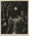 (Untitled - nocturnal scene with figure, tree, fallen branches) by Charles Heinrich