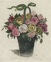 (Roses in Blue-Gray Basket) by Helene von Frauendorfer-Muhlthaler