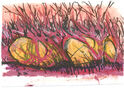 Untitled (purple and yellow landscape abstsract) by Lowell Gooch Jenkins