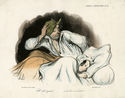 Elle dort toujours!  (She always sleeps!) by Honore Daumier