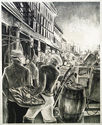 (fish market, Fulton Street, NY) by Joseph Leboit