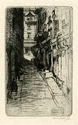 Dark Alley (small plate) by John William Winkler